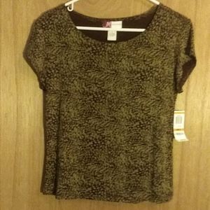 JM collection Leopard swirl top